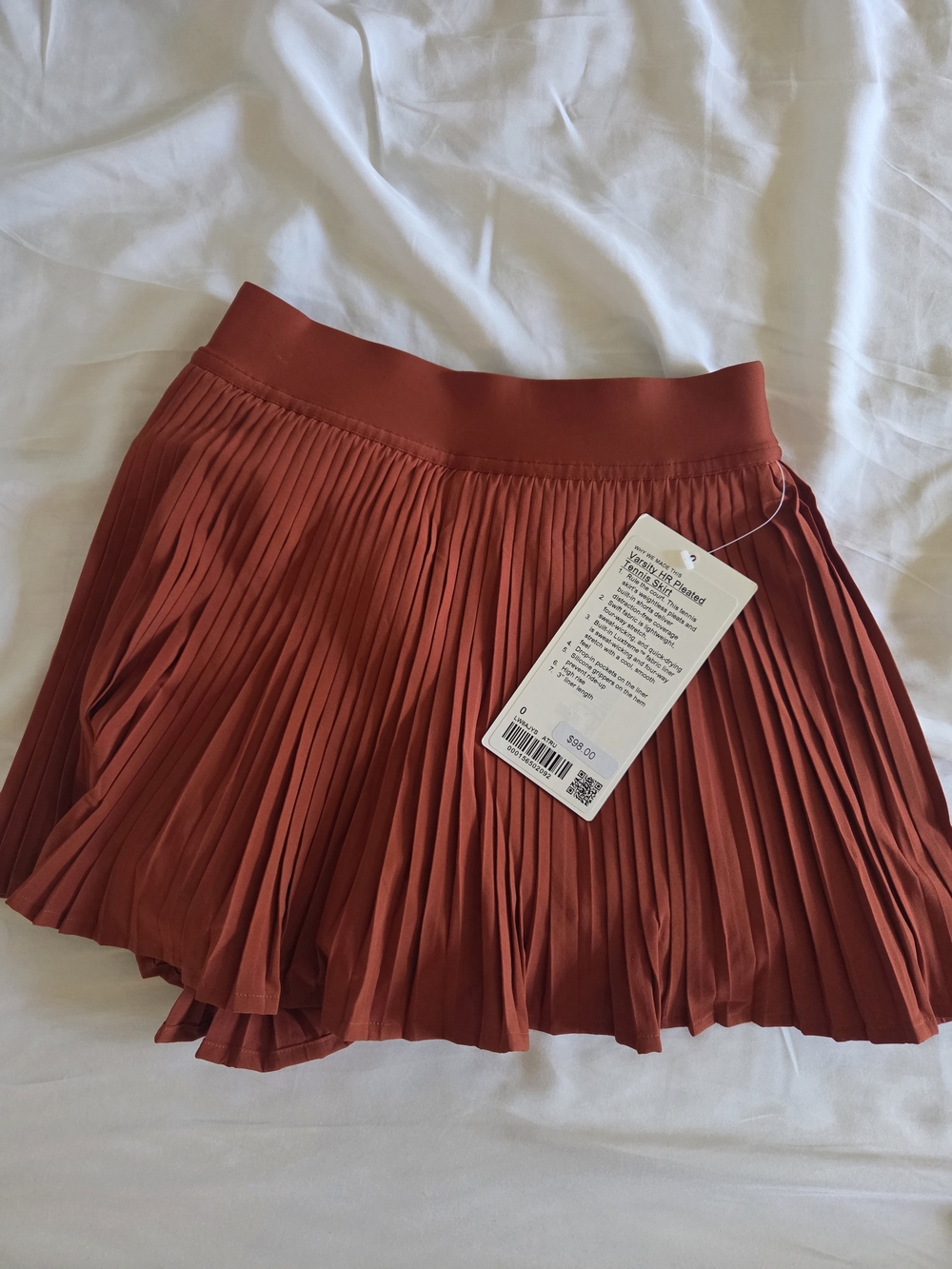 Lululemon BNWT HR Pleated Tennis Skirt - Autumn Rust - Picture 3 of 4